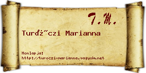Turóczi Marianna névjegykártya