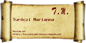 Turóczi Marianna névjegykártya